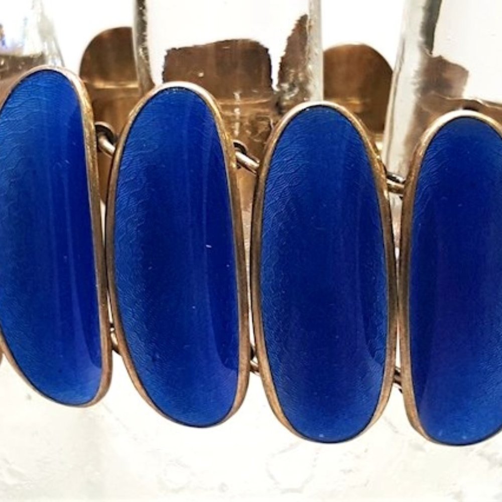 EUC  925 David Andersen Guilloche Enamel Bracelet